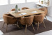 Bordeaux Lennon 6-Seater Leather Dining Set - 2.4m - Tan 6-Seater Dining Sets - 1