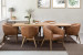 Bordeaux Lennon 6-Seater Leather Dining Set - 2.4m - Tan 6-Seater Dining Sets - 6