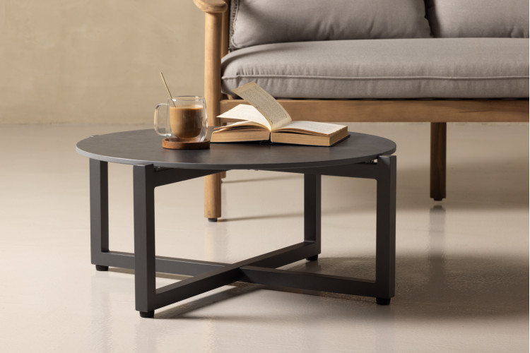 Zenith Patio Coffee Table - Charcoal Patio Coffee & Side Tables - 1