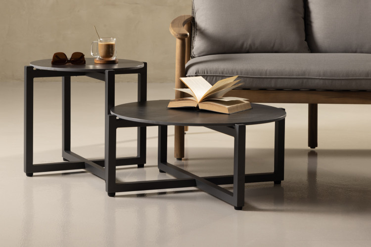 Zenith Nesting Patio Coffee Table Set Home - 1