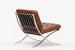 Demo - Replica Barcelona Chair - Tan Demo Clearance - 4