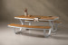 Sydney Patio Picnic Bench - White & Natural Home - 1