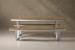 Sydney Patio Picnic Bench - White & Natural Home - 3