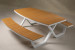 Sydney Patio Picnic Bench - White & Natural Home - 7