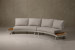 Barbados C-Shape Patio Lounge Set Corner Patio Lounge Set - 4