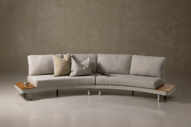 Barbados C-Shape Patio Couch Corner Patio Lounge Set - 1