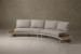 Barbados C-Shape Patio Couch Corner Patio Lounge Set - 5
