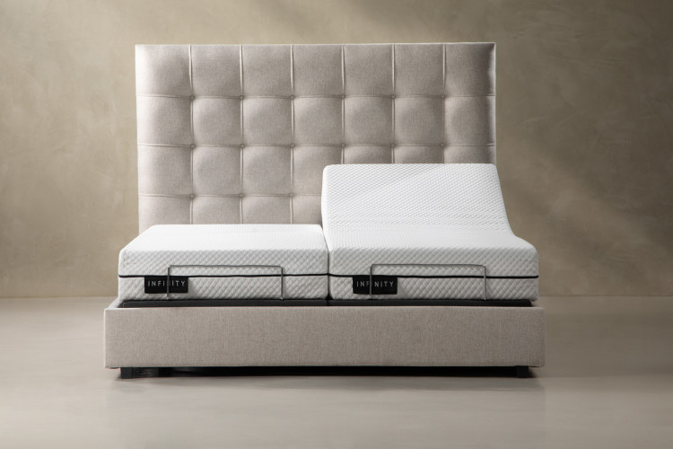 SlumberFlex Ariella Adjustable Bed - King XL - Smoke Adjustable King XL Beds - 1