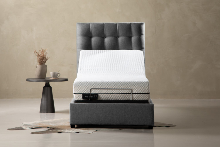 SlumberFlex Ariella Adjustable Bed - Single XL - Ash Adjustable Single XL Beds - 1
