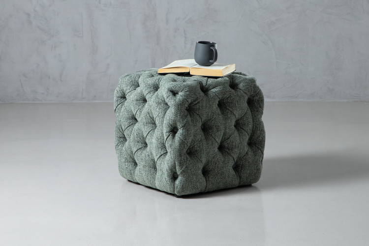 Barkley Cube Ottoman - Serana Sage Ottomans - 1