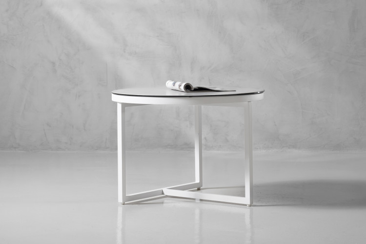 Salaro Patio Coffee Table - White Patio Coffee & Side Tables - 1