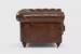Demo - Jefferson Chesterfield Leather Armchair - Vintage Brown Demo Clearance - 3
