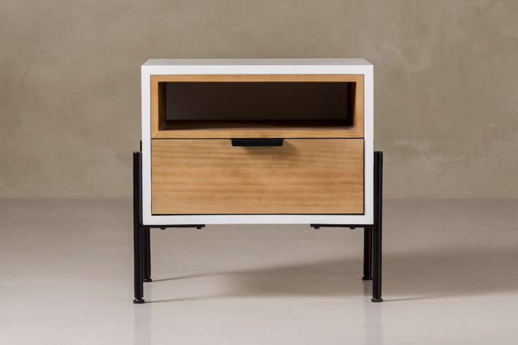 Soluna Bedside Table - White Home - 1