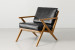 Demo - Salvino Leather Armchair - Black Demo Clearance - 1