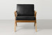 Demo - Salvino Leather Armchair - Black Demo Clearance - 2