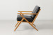 Demo - Salvino Leather Armchair - Black Demo Clearance - 4