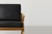 Demo - Salvino Leather Armchair - Black Demo Clearance - 6