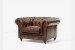 Demo - Jefferson Chesterfield Leather Armchair - Vintage Brown Demo Clearance - 1