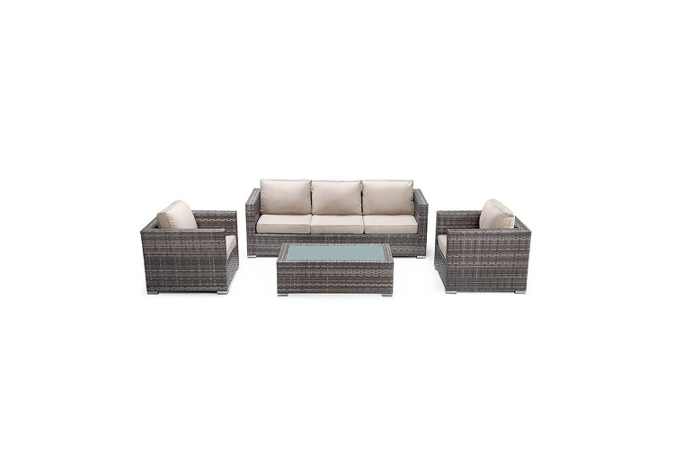 Montae 4 Piece Patio Lounge Set - Titanium Home - 1