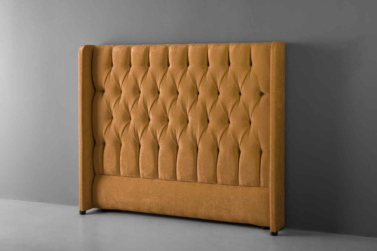 Genevieve Headboard - Queen - Aged Mustard Queen Headboards - 1