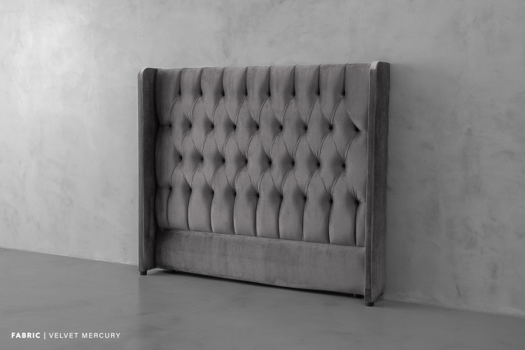 Genevieve Headboard - 3/4 - Velvet Mercury Three Quarter Headboards - 3