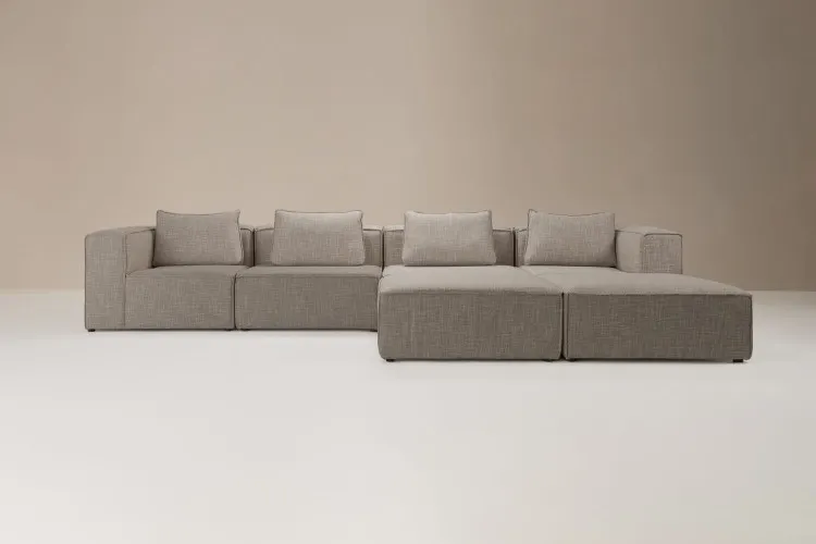 Montclair Grand Modular Couch - Stormy Haze Fabric Modular Couches - 1