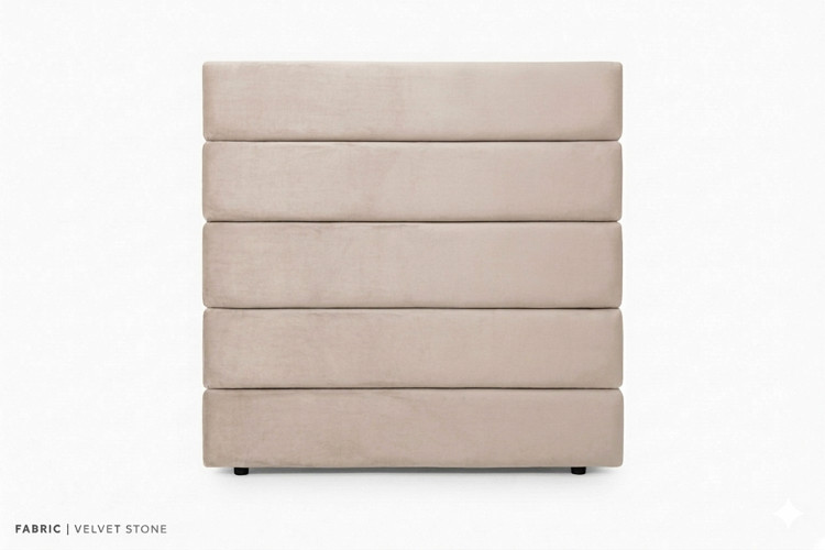 Drew Headboard - Queen - Velvet Stone Queen Headboards - 1