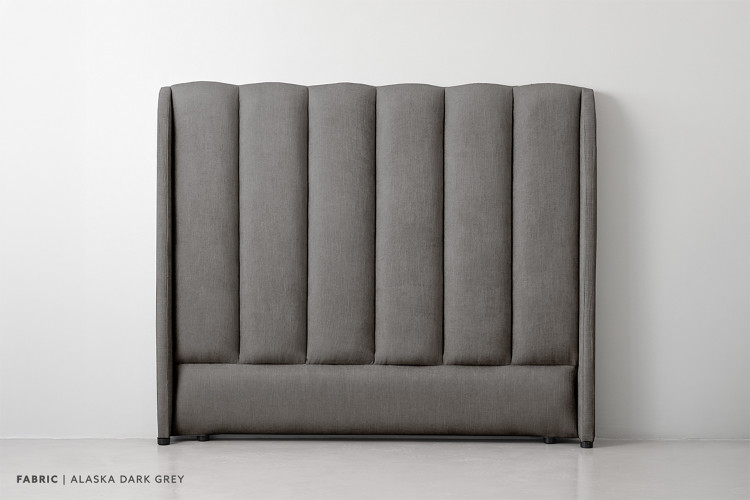 Corina Headboard - King - Alaska Dark Grey King Headboards - 1