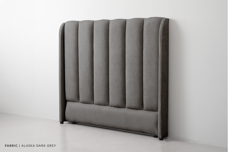 Corina Headboard - King - Alaska Dark Grey King Headboards - 1