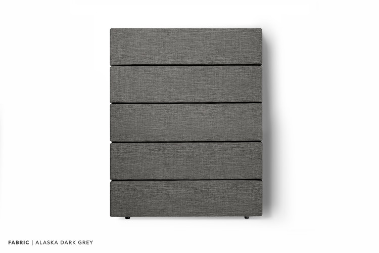 Drew Headboard - Single - Alaska Dark Grey Single Headboards - 1