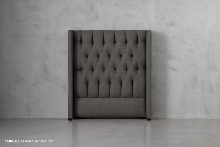 Genevieve Headboard - 3/4 - Alaska Dark Grey Three Quarter Headboards - 1