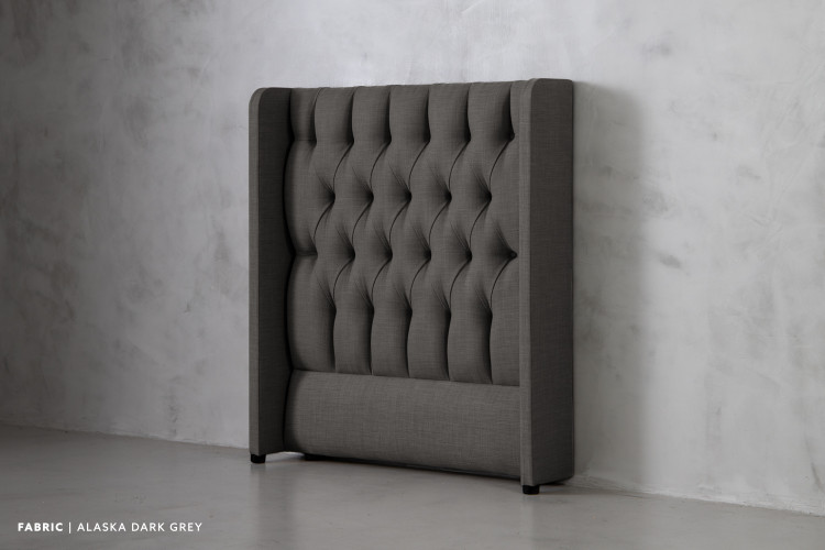 Genevieve Headboard - 3/4 - Alaska Dark Grey Three Quarter Headboards - 1