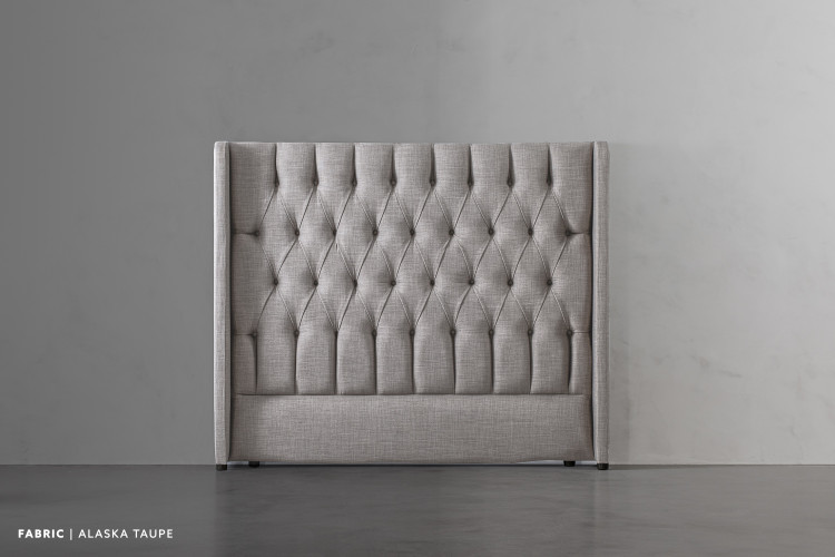 Genevieve Headboard - Queen - Alaska Taupe Queen Headboards - 1
