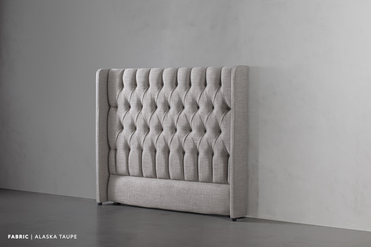Genevieve Headboard - Queen - Alaska Taupe Queen Headboards - 1