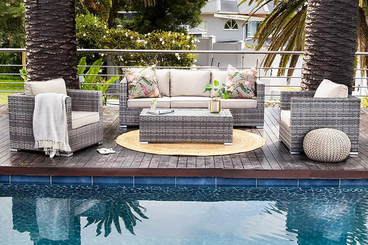Montae 4 Piece Patio Lounge Set - Titanium Home - 1
