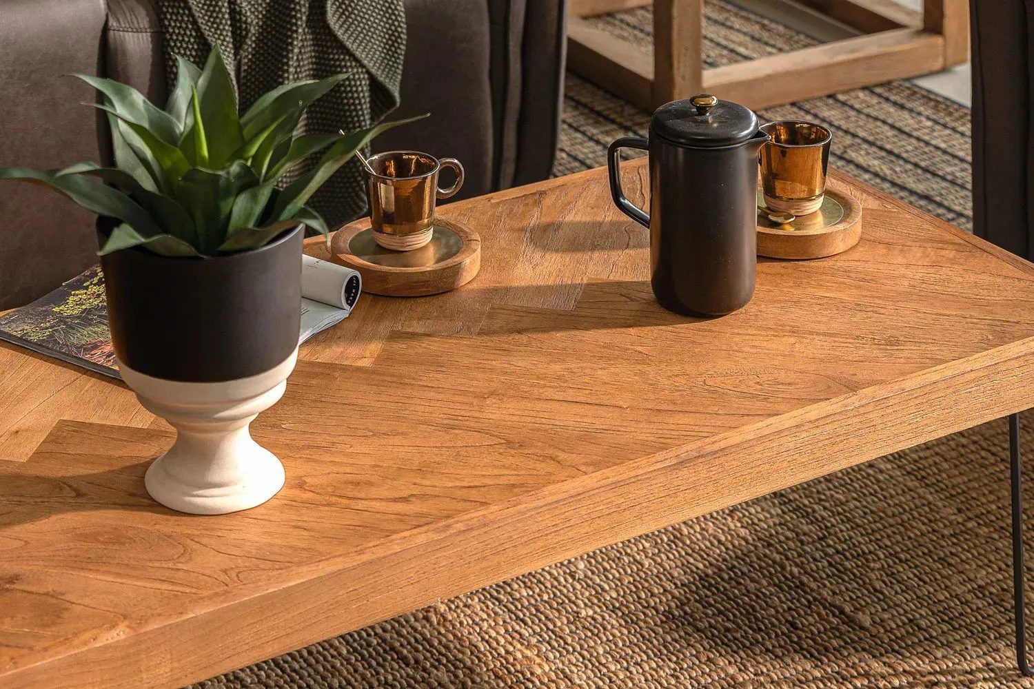 Dercetas Herringbone Coffee Table For Sale | Cielo