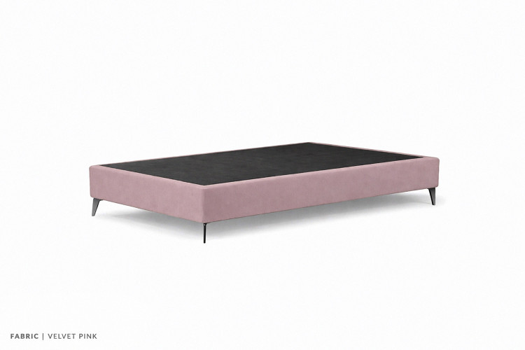 Maya Bed Base - 3/4 - Velvet Pink Bed Bases - 1