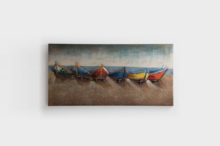 Fishing Boats - 3D Metal Art