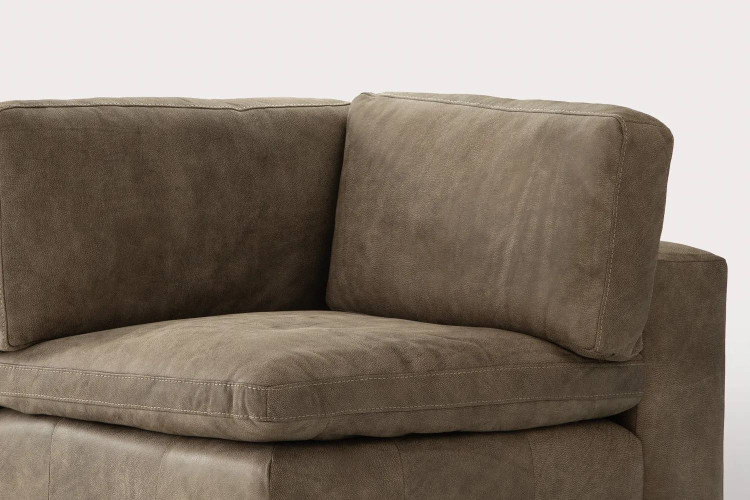 Bexley Leather Modular - Corner Wedge - Dune Modular Unit - Add-On - 1