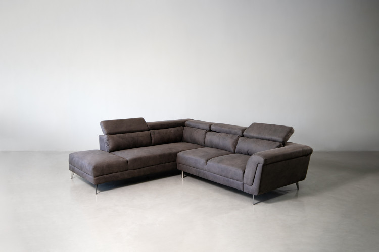 Laurence Corner Couch - Ash Fabric Corner Couches - 1