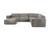 Jagger Leather Modular - Grand Corner Couch with Ottoman - Graphite Leather Modular Couches - 2