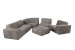 Jagger Leather Modular - Grand Corner Couch with Ottoman - Graphite Leather Modular Couches - 6