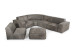 Jagger Leather Modular - Grand Corner Couch with Ottoman - Graphite Leather Modular Couches - 5