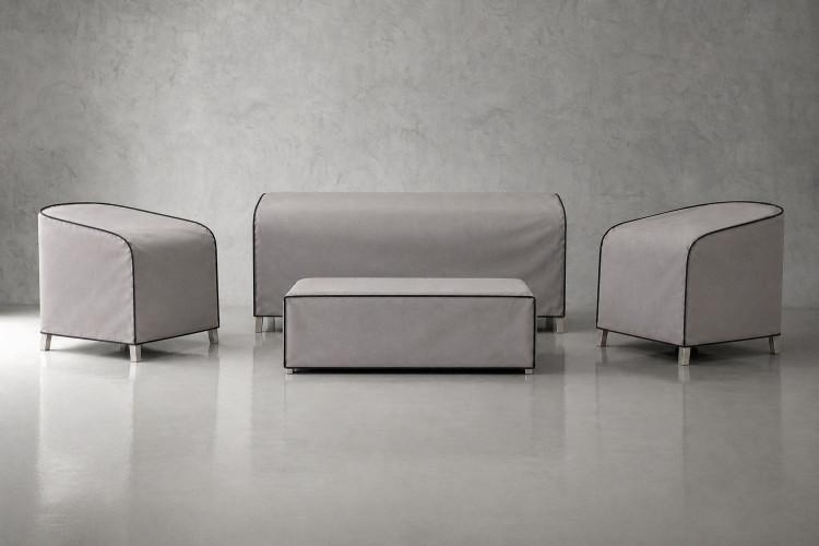 Protective Cover - Meravi Patio Lounge Set - Grey Protective Covers - 1