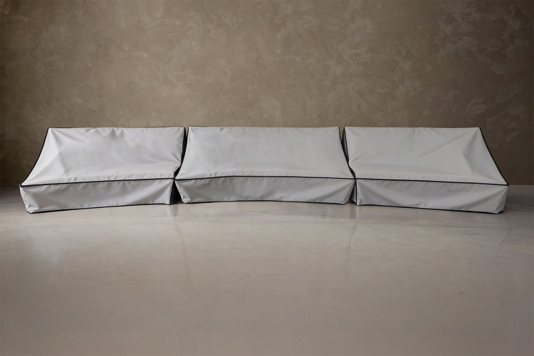 Protective Cover - Barbados C-Shape Patio Lounge Set - Grey Protective Covers - 1
