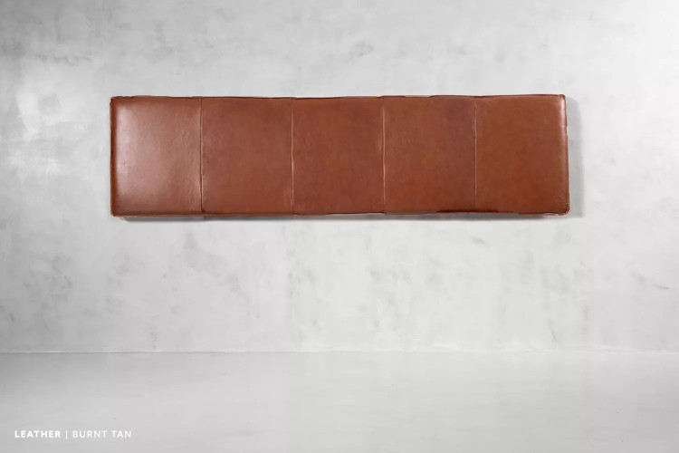 Demo - Matlock Grand Leather Headboard - King - Burnt Tan Demo Clearance - 1