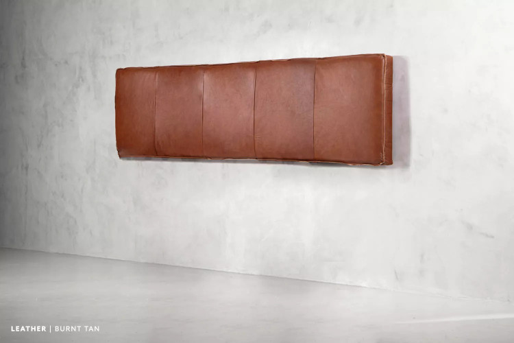 Demo - Matlock Grand Leather Headboard - King - Burnt Tan Demo Clearance - 1