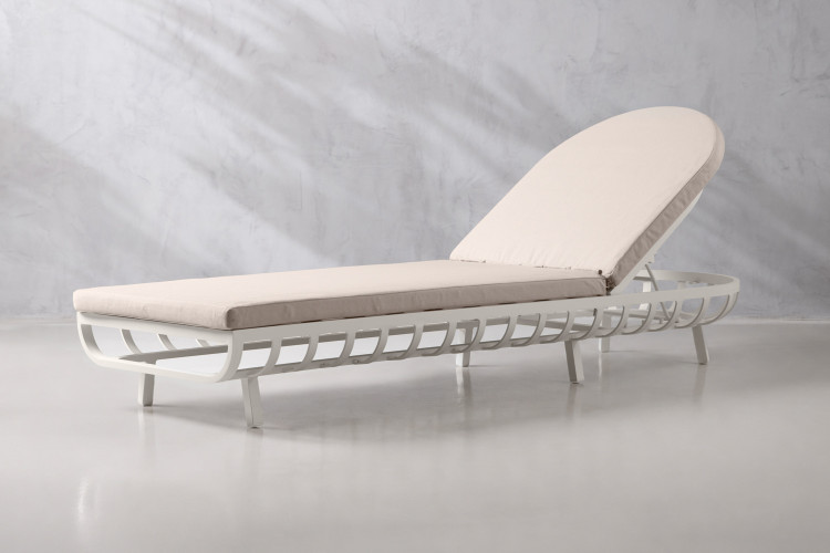 Lisbon Pool Lounger - Stone & White Home - 1