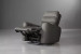Demo - Prescott Leather Motion Recliner-Grey Demo Clearance - 2