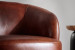 Demo - Tayson Leather Swivel Armchair - Mocha Demo Clearance - 4